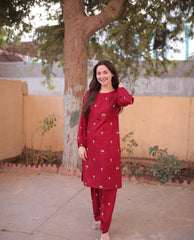 EMBROIDERY CHERRY 2PC DRESS FOR FULL SUMMMER