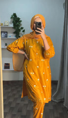 EMBROIDERY CHERRY 2PC DRESS FOR FULL SUMMMER