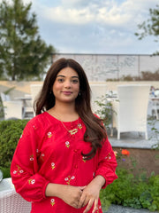 EMBROIDERY CHERRY 2PC DRESS FOR FULL SUMMMER